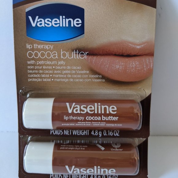 Vaseline Other - LOT OF 2 Cocoa Butter Vaseline Chapstick Petroleum Jelly Dry Chapped Lips SEALED